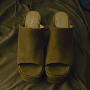 Coach Women's Dark Brown Mules